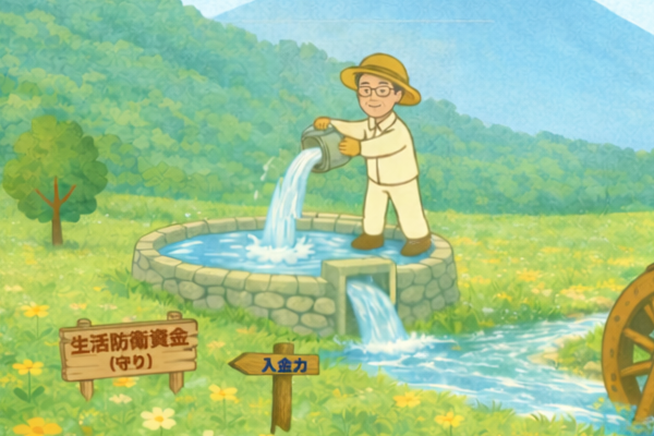 里山モデル第1ステージ:漏れないダムに水(生活防衛資金)を貯める